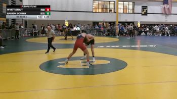 157Brown lbs Rr Rnd 4 - Wyatt Stout, Penn vs Easton Doster, Rutgers