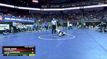 1A-106 lbs Cons. Round 5 - Crosby Yoder, Logan-Magnolia vs Lucas Oldenkamp, Lake Mills