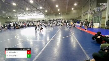 43 lbs 3rd Place Match - Donovan Alejandre, Ogden Tigers vs Raxtin Winward, Sanderson Wrestling Academy