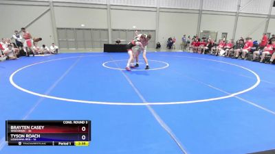 120 lbs Semis & 3rd Wb (16 Team) - Brayten Casey, Wisconsin vs Tyson Roach, Louisiana Red