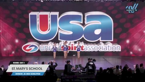 St. Mary's School - Jr. High Song/Pom [2023 Jr. High Song/Pom Day 3] 2023 USA Spirit & Junior Nationals/Collegiate Championships