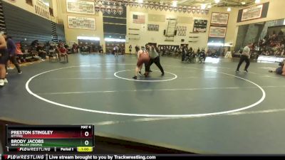 285 lbs Cons. Round 1 - Preston Stingley, Kittitas vs Brody Jacobs, West Valley (Yakima)