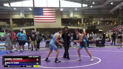 126 lbs Cons. Round 1 - Gabriel Showers, IA vs Breslyn Dodd, NM