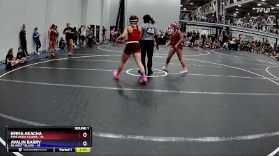 132 lbs Round 1 (8 Team) - Emma Akacha, FIWC Sassy Lassies vs Avalin Barry, PA West Yellow