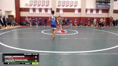 97-105 lbs Quarterfinal - Carson Underwood, Red Cobra WA vs Theodore Shackelford, Fighting Irish WC