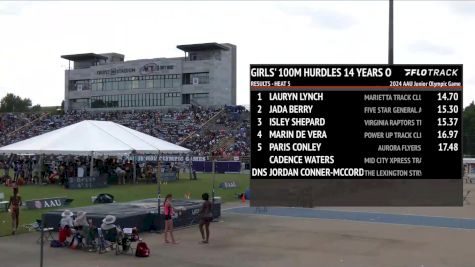 Youth Girls' 100m Hurdles, Semi-Finals 6 - Age 14