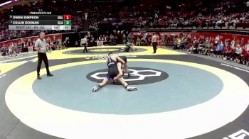 D3-120 lbs Cons. Round 1 - Owen Simpson, Sandy Valley vs Collin Eckman, Clearview