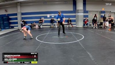 96 lbs Round 7 (8 Team) - Bronsyn Baxter, MD Maniacs vs Ben Holober, VA Patriots