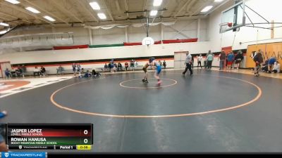 98 lbs Cons. Semi - Jasper Lopez, Lovell Middle School vs Rowan Hanusa, Rocky Mountain Middle School