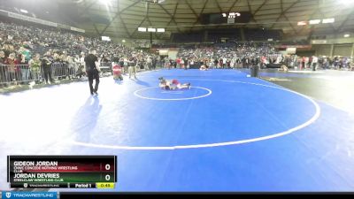 86 lbs Champ. Round 1 - Gideon Jordan, CNWC Concede Nothing Wrestling Club vs Jordan Devries, Steelclaw Wrestling Club