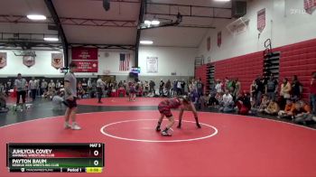 Round 1 - Payton Baum, Keokuk Kids Wrestling Club vs Juhlycia Covey, Hannibal Wrestling Club