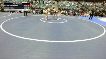 155 lbs Semifinal - Isabella Martinez, Mountain View AZ vs Hailee Orgill, Deer Park