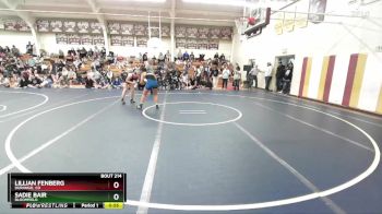 132 lbs Cons. Round 2 - Lillian Fenberg, Durango, CO vs Sadie Bair, Bloomfield