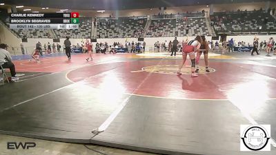 130 lbs Quarterfinal - Charlie Kennedy, Yukon MS Girls vs Brooklyn Segraves, Broken Arrow Girls Junior High