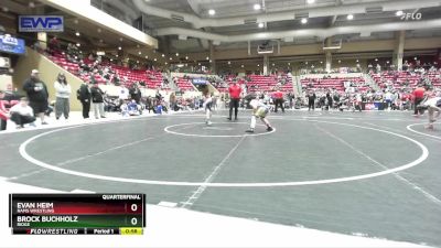 88 lbs Quarterfinal - Evan Heim, Rams Wrestling vs Brock Buchholz, Ridge