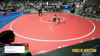 64 lbs Consi Of 8 #2 - Dom Sindone, Burnett Trained (MI) vs Rylan Sandoval, Cowboy Wrestling Club