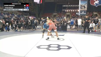 190 lbs 5th Place Match - Caden Grenier, Minnesota vs Kyle Gallo, Florida
