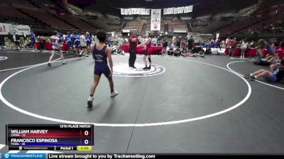 113 lbs Placement Matches (16 Team) - William Harvey, CMWA vs Francisco Espinosa, TCWA