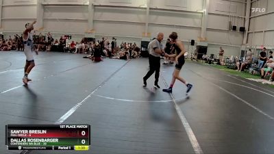 110 lbs Finals (2 Team) - Dallas Rosenbarger, Contenders WA Blue vs Sawyer Breslin, Full Circle