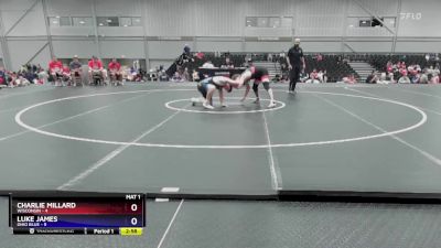 165 lbs Placement Matches (8 Team) - Charlie Millard, Wisconsin vs Luke James, Ohio Blue