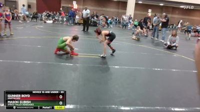 65 lbs Round 2 - Gunner Boyd, Unattached vs Mason Gubish, Steele Valley Renegades