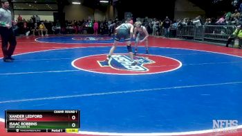 2A-113 lbs Cons. Round 2 - Xander Ledford, Banks County vs Isaac Robbins, East Jackson HS