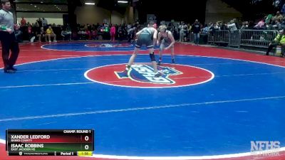 2A-113 lbs Cons. Round 2 - Xander Ledford, Banks County vs Isaac Robbins, East Jackson HS