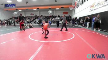 52 lbs Quarterfinal - Kastyn Hart, Morris Wrestling Association vs Tobias Daniels, Checotah Matcats