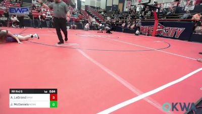 90 lbs Rr Rnd 5 - Anson LeGrand, Sperry Wrestling Club vs Jayce McDaniels, Newkirk Takedown Club