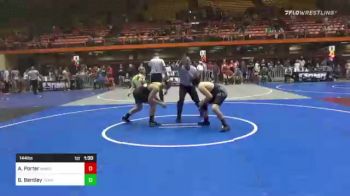 144 lbs Quarterfinal - Anthony Porter, Mandan Wrestling Club vs Boden Bentley, Team Champs