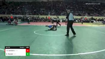 4A-113 lbs Quarterfinal - Aden Sanders, Blanchard vs Bo Manek, Harrah