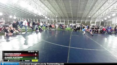 78 lbs Cons. Round 3 - Grayson Maddux, Umpqua Wrestling Club vs Gunner Huntsman, Team Prestige Wrestling