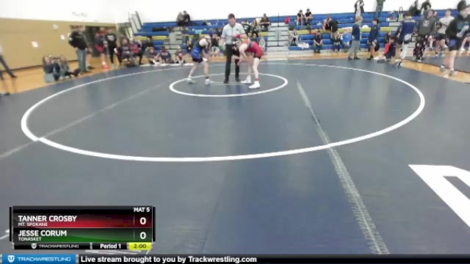 106 lbs Quarterfinal Tanner Crosby Mt. Spokane vs Jesse Corum Tonasket