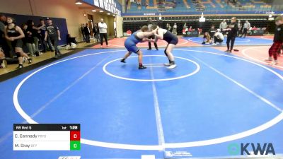 155-185 lbs Rr Rnd 5 - Chandler Cannady, Pryor Tigers vs Mary Gray, Tulsa Blue T Panthers