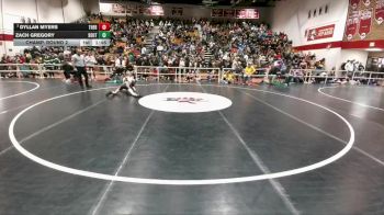 120 lbs Champ. Round 2 - Dyllan Myers, Thermopolis vs Zach Gregory, South