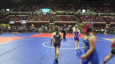 78 lbs Round 1 - McKenlee Evenson, Flathead Valley Wrestling Club vs Lexie Leger, Laurel Matburners