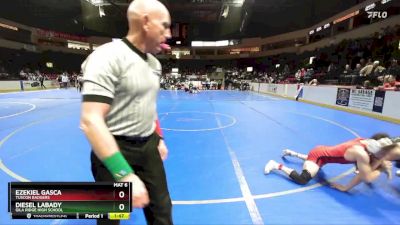 132 lbs Champ. Round 1 - Ezekiel Gasca, Tuscon Badgers vs Diesel Labady, Gila Ridge High School