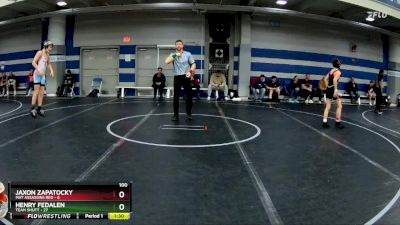 100 lbs Round 2 (8 Team) - Henry Fedalen, Team Shutt vs Jaxon Zapatocky, Mat Assassins Red