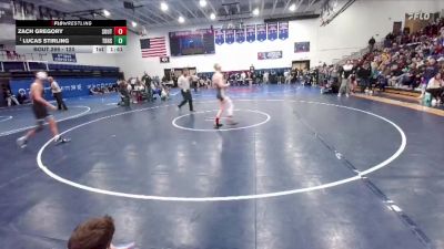 120 lbs Quarterfinal - Lucas Stirling, Thunder Basin High School vs Zach Gregory, South