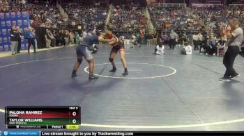 165 lbs Quarterfinal - Taylor Williams, East Forsyth vs Paloma Ramirez, Pisgah 