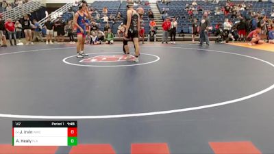 147 lbs Cons. Round 4 - Jagger Irvin, Woodshed Wrestling Club vs Aiden Healy, Plainfield