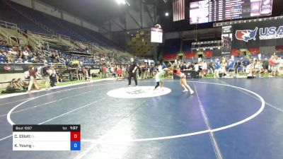 100 lbs Cons 16 #2 - Camdyn Elliott, Florida vs Kameyah Young, Illinois