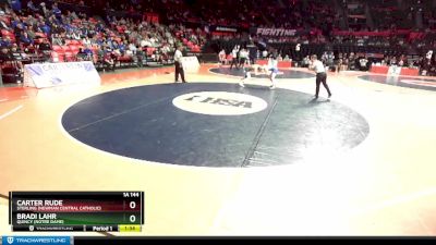 1A 144 lbs Quarterfinal - Carter Rude, Sterling (Newman Central Catholic) vs Bradi Lahr, Quincy (Notre Dame)