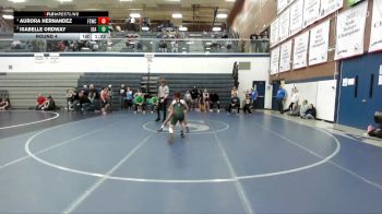 95 lbs Round 4 - Aurora Hernandez, Fighting Squirrels Wrestling Club vs Isabelle Ordway, Idaho