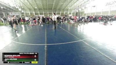 95 lbs Champ. Round 2 - Jack Holman, JWC vs Bowden Rollins, Emery Allstars