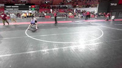 125 lbs 3rd Place Match - Saoirse Cichy, Rhinelander vs Avery Marten, MES Wrestling