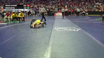 2A-120 lbs Semifinal - Simon Bettis, Eddyville-Blakesburg-Fremont vs Urijah Courter, West Marshall