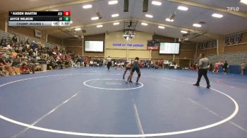 184 lbs Champ. Round 1 - Kaden Martin, Arizona Christian University vs Jayce Wilbon, UT Tech