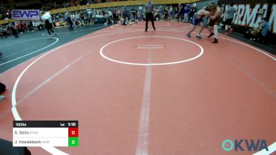 160 lbs Rr Rnd 2 - Ariel Solis, Newcastle Youth Wrestling vs Jacob Hoedebeck, Madill Takedown