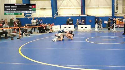 157 lbs Champ. Round 1 - Jonah Weber, Worcester Polytechnic vs Jack Forte, Roger Williams